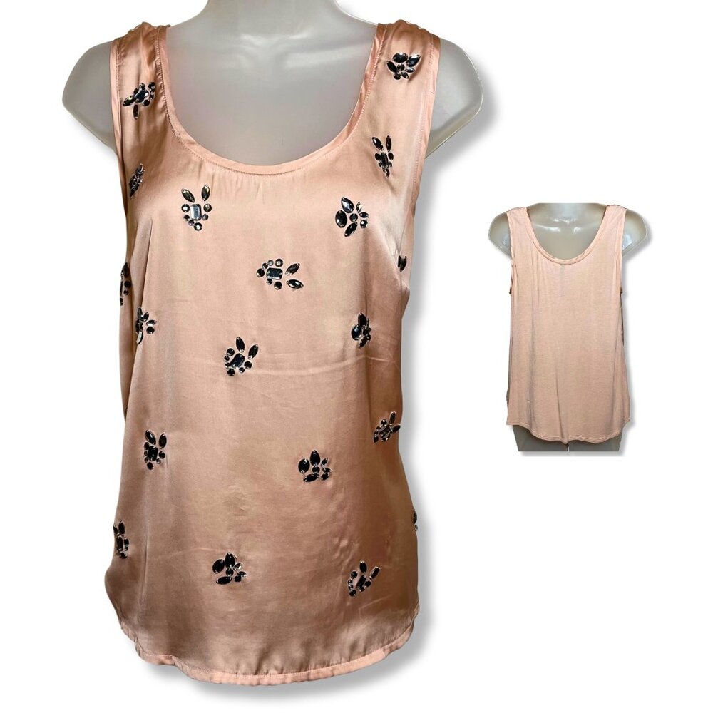 Lauren Conrad Embellished Sleeveless Blouse | Small